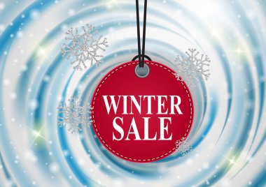 Kış indirimi arka plan özel fırsat afiş arka plan iş ve reklam için. Vektör çizim