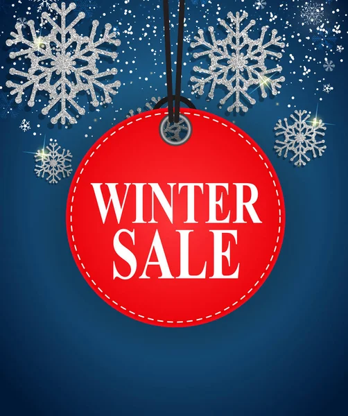 Kış indirimi arka plan özel fırsat afiş arka plan iş ve reklam için. Vektör çizim