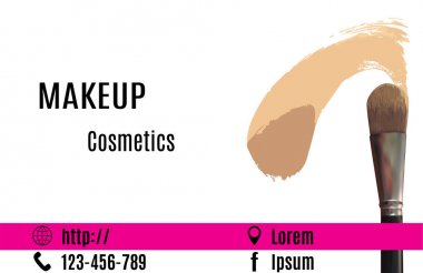 Makyöz sima ile fırça resmini. Vektör çizim.