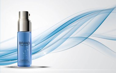 Tasarım kozmetik ürün şablonu reklamlar veya dergi arka plan için. 3D gerçekçi vektör Iillustration