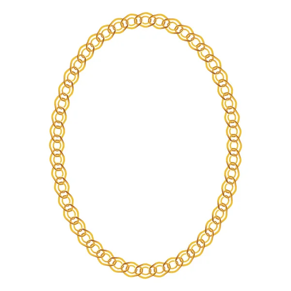 Jóias Gold Chain em fundo branco. Ilustração vetorial —  Vetores de Stock