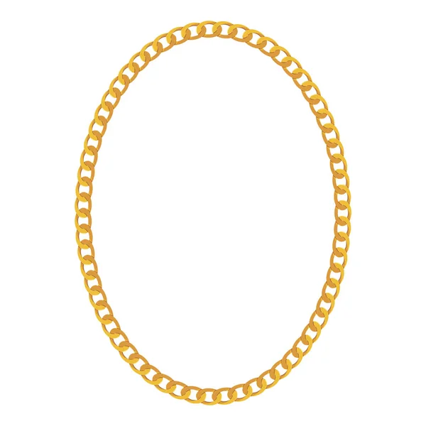 Jóias Gold Chain em fundo branco. Ilustração vetorial —  Vetores de Stock