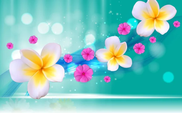 Illustration vectorielle de fond floral naturel Hello Summer — Image vectorielle