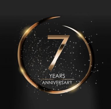 Şablonu Logo 7 yıl yıldönümü vektör çizim