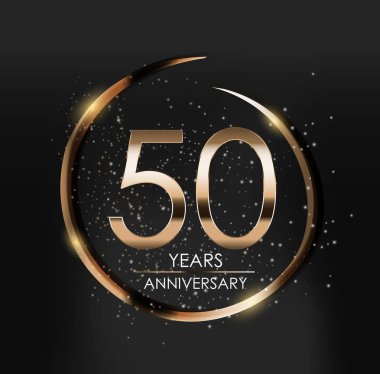 Şablon Logosu 50 Yıl Yıldönümü Vektör İllüstrasyonu