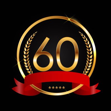 Şablonu Logo 60 yıl yıldönümü vektör çizim