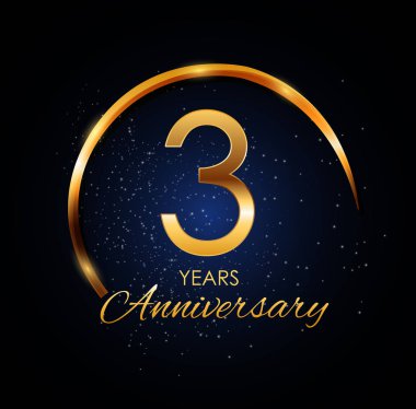 Şablonu Logo 3 yıl yıldönümü vektör çizim