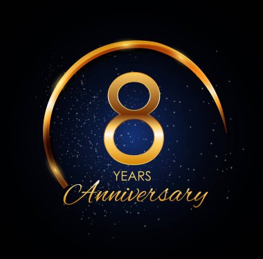 Şablonu Logo 8 yıl yıldönümü vektör çizim