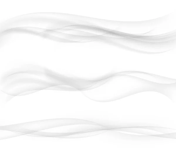 Modern Soft Smoke Gradient Waves Coleção. Ilustração vetorial — Vetor de Stock