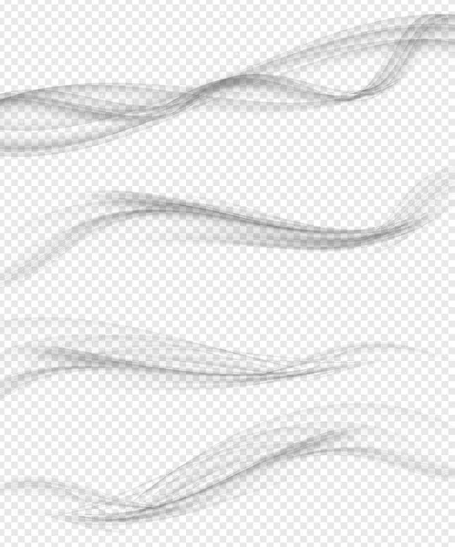 Сучасна колекція градієнтних хвиль з м'яким димом. Векторна ілюстрація — стоковий вектор