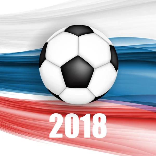 2018 Campeonato de Fútbol Fondo Vector Ilustración — Vector de stock