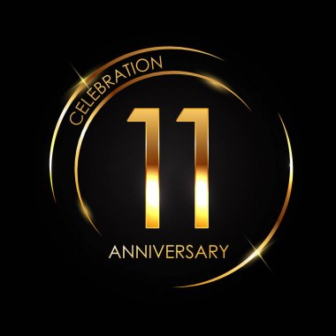 Şablon 11 yıl yıldönümü vektör çizim