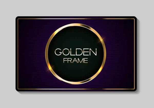 Scheda astratta con Golden Frame Vector Illustrazione — Vettoriale Stock