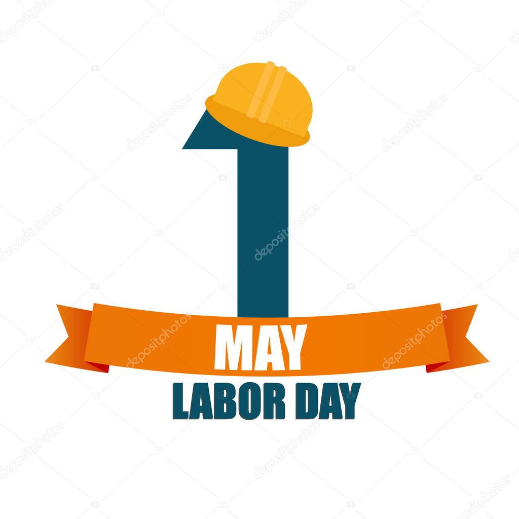 Labor Day 1 May Poster. Vector Illustration Background