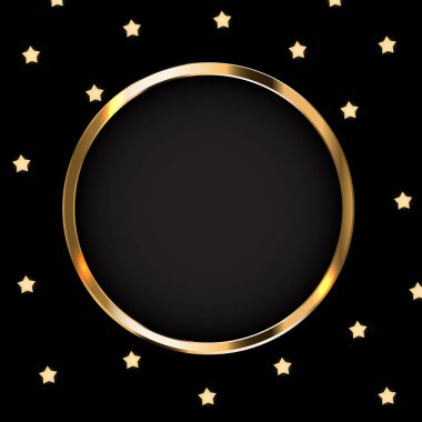 Altın Çerçeve vektör çizim ile soyut kartı