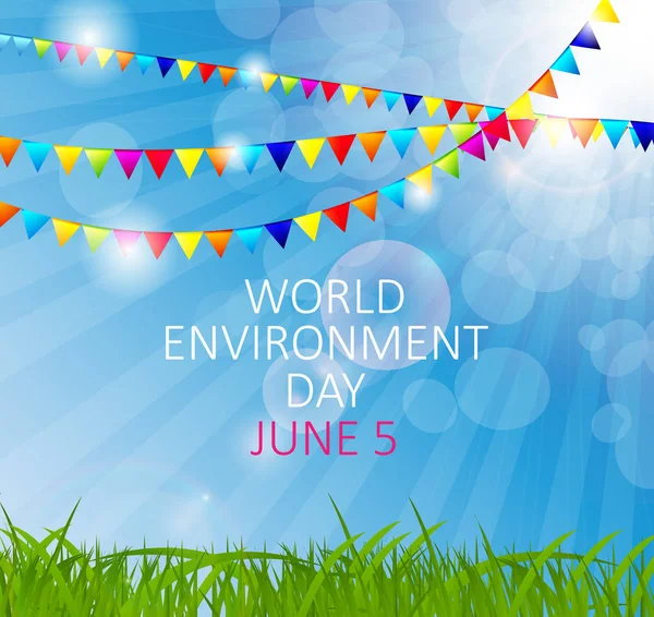 World environment day concept background. Vector Illustration — Stock Vector