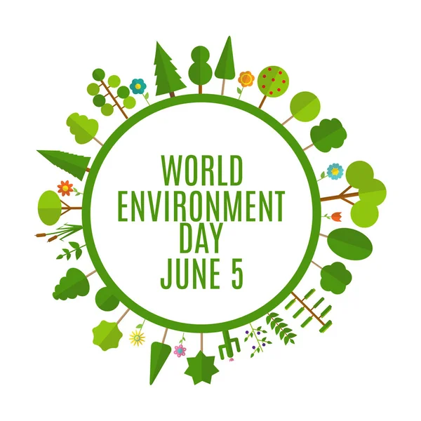 World environment day concept background. Vector Illustration — Stock Vector