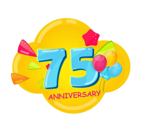 Colorful Happy Birthday Greeting Card 5 Years U2014 Stock