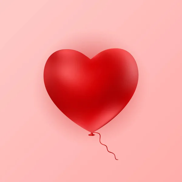 Happy Valentines Day Card with Heart. Vector Illustration