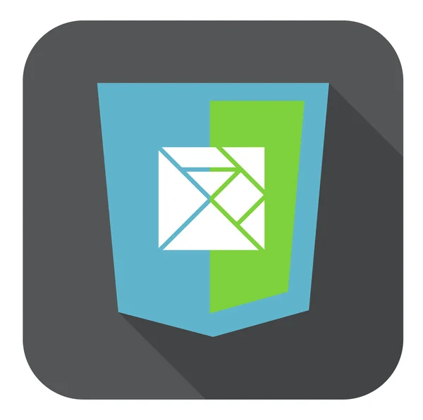 Vector web desarrollo escudo muestra html5 javascript líneas símbolo icono insignia gris con sombra — Vector de stock