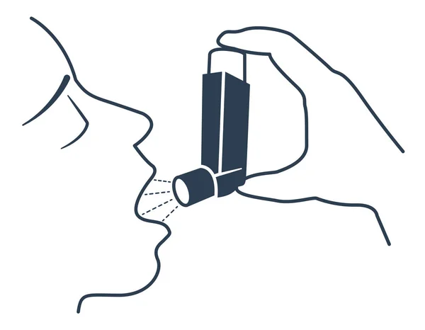 Icon asthma Black — Stock Illustration Icon asthma Black Royalty Free Stock Illustrations