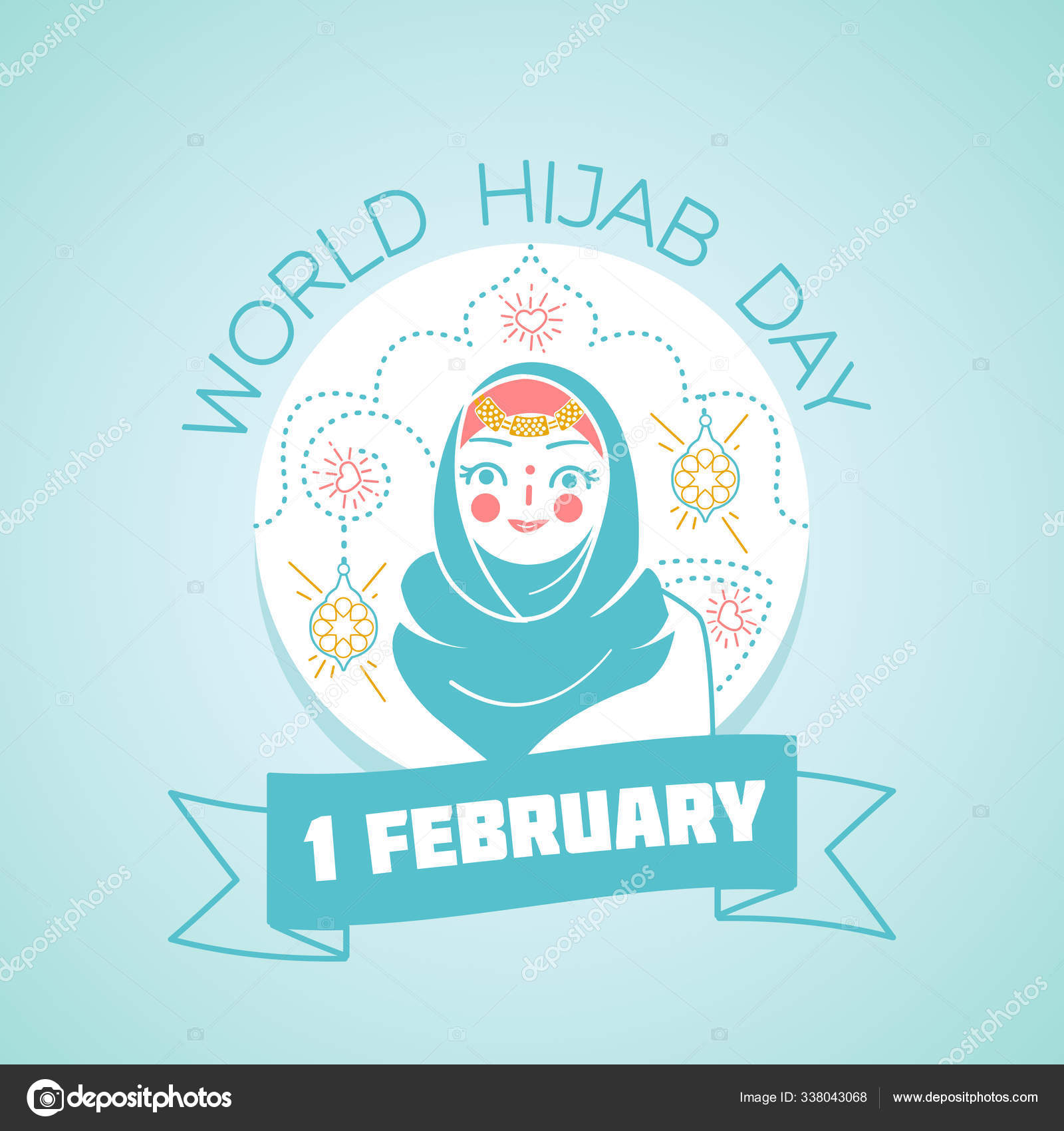 1 February World Hijab Day Vector Image By C Rodnikovay1 Vector Stock 1 February World Hijab Day Vector Image By C Rodnikovay1 Vector Stock