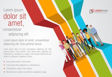 Çizgi film genç ile şablonu.