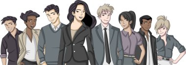 çizgi film iş adamları