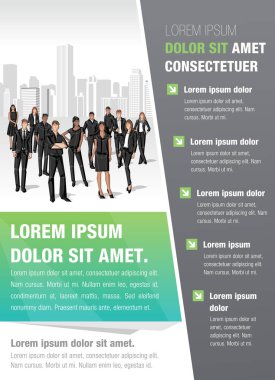 Kentin iş adamları ile şablonu