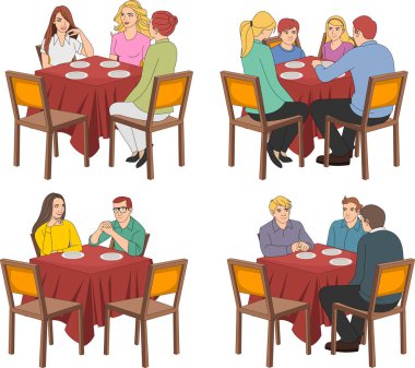 İnsanlar tablolarla Restoran