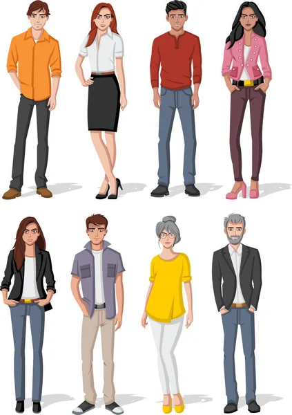 Cartoon young people — Stock Vector