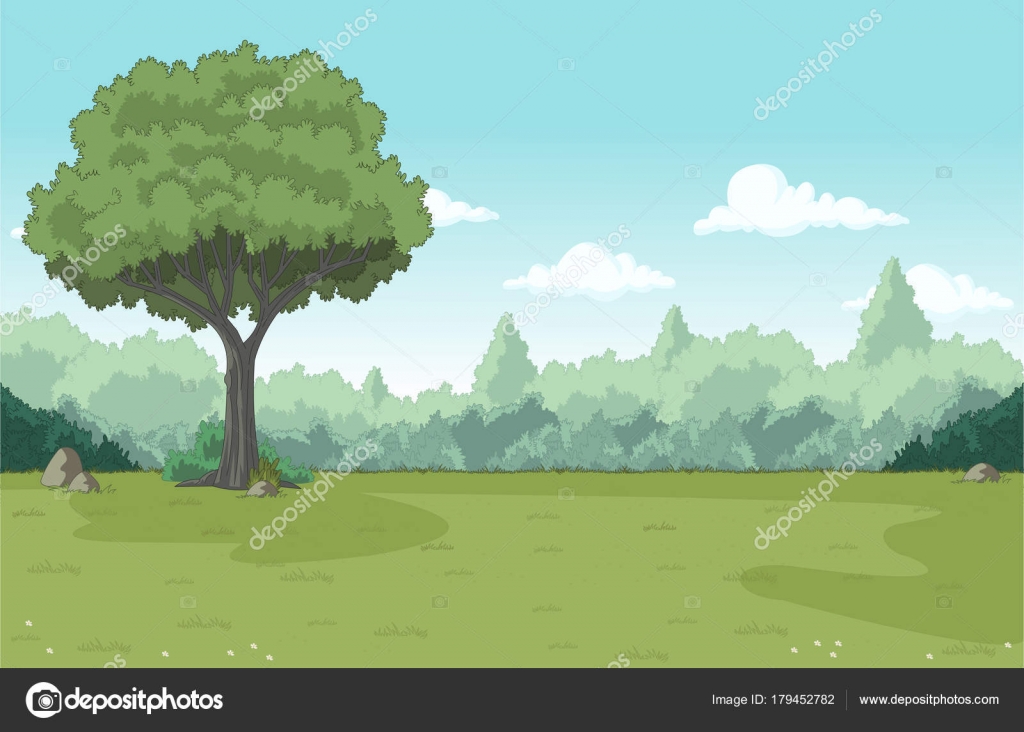 Paisaje con las montañas. ilustración vectorial — Vector de stock