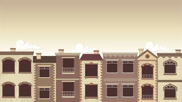 Ventanas Edificios Ciudad — Vector de stock