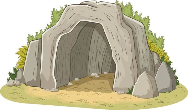 Grande Apertura Grotta Ingresso Grotta Vuoto — Vettoriale Stock