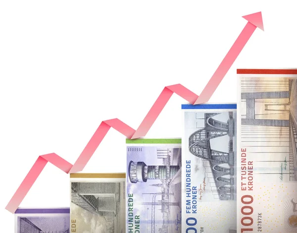 Geld groei grafiek — Stockfoto