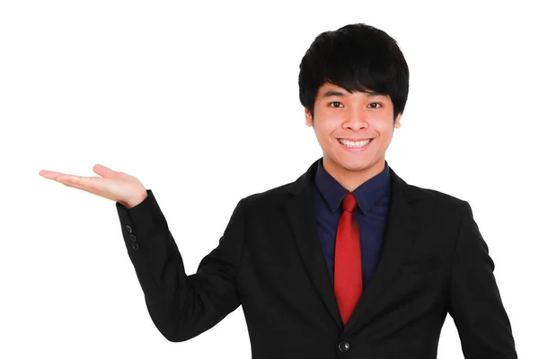 Ung Och Stilig Leende Och Vänlig Ansikte Företag Asiatisk Man — Stockfoto