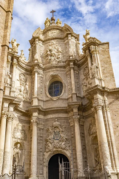 Imponente Entrada Catedral Santa Maria Valencia España — Foto de Stock
