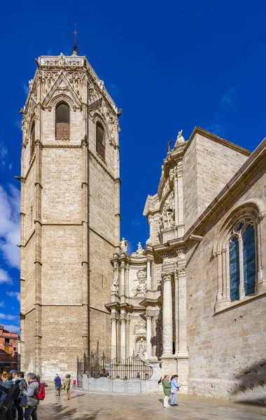 Entrada Principal Catedral Santa Maria Valencia España — Foto de Stock
