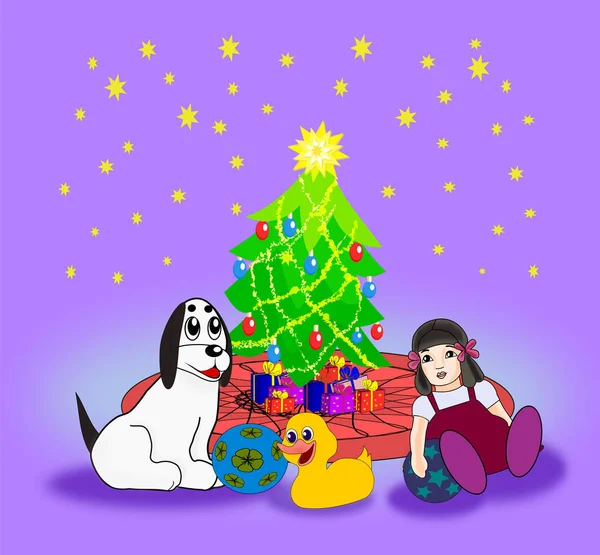 Christmas tree with Presents — Stock Photo, Image