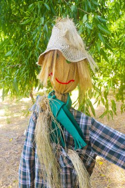 Korkuluk park alanında iyi giyimli.