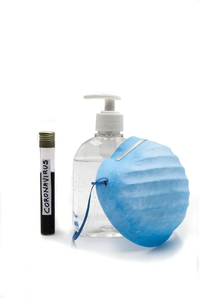 Background Medical Treatment White Background Ebola Test Coronavirus Covid Sanitary — Stock Photo, Image