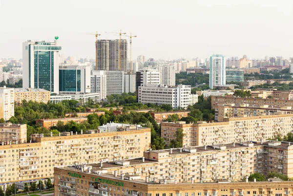 Moscovo vista panorâmica de cima, avenidas, área residencial, con — Fotografia de Stock