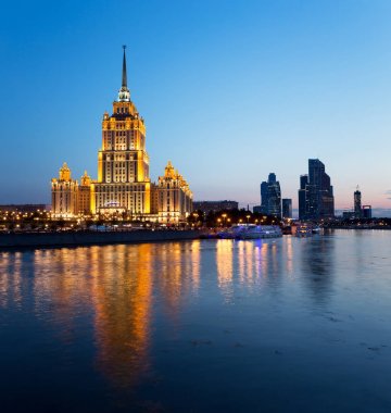 Moskova, Rusya - 9 Eylül 2017: Hotel Radisson Royal (eski 