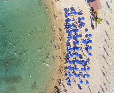 Havadan görünümü beach, Protaras, Kıbrıs