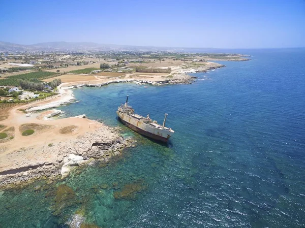 Shipwreck EDRO III, Pegeia, Paphos — Stock Photo, Image