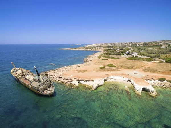 Shipwreck EDRO III, Pegeia, Paphos — Stock Photo, Image