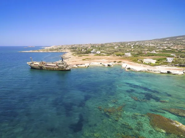 Shipwreck EDRO III, Pegeia, Paphos — Stock Photo, Image