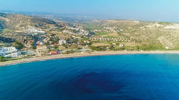 Luchtfoto Pissouri bay, Limassol, Cyprus — Stockfoto