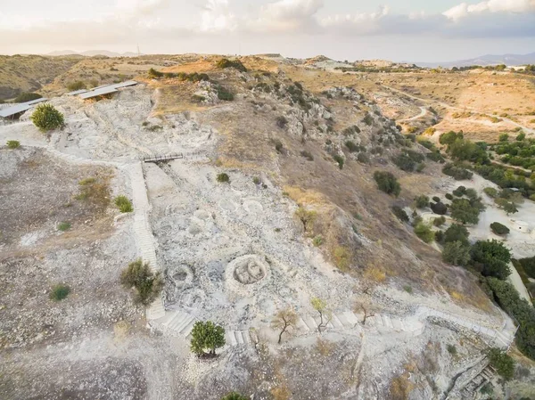 Aerial Choirokoitia, Larnaca, Cyprus — Stock Photo, Image