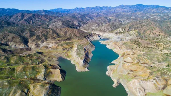 Aerial Kalavasos dam, Larnaca, Cipro — Foto Stock